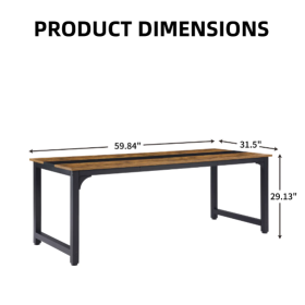 Computer Desk Large Office Desk, 59.8 Inch   70.9 Inch Gaming Desk Writing Desk Work Desk For Home Office, Study, Modern Simple Wooden Desk, Larg (Option: 60Inch)