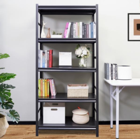 Storage Shelves, Kitchen Shelves, Prohibited Platform Wayfair (Color: Black)
