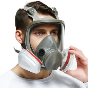 Work Protection Full Face Gas Respirator Against Dust Decoration Car Spraying. (Option: As shown in the picture)