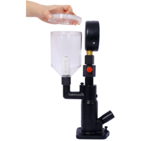 400Bar 6000PSI Fuel Injector Nozzle Tester Professional Auto Repair Tool With Dual Scale Gauge For Tractors Nozzle Pressure Tester (Color: Black)
