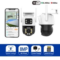 4K 8 Megapixel 2-lens Surveillance Camera (Option: W13116455)