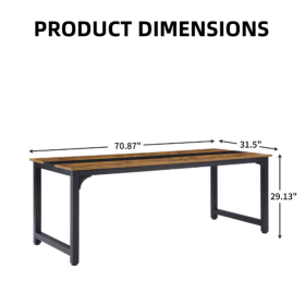 Computer Desk Large Office Desk, 59.8 Inch   70.9 Inch Gaming Desk Writing Desk Work Desk For Home Office, Study, Modern Simple Wooden Desk, Larg (Option: 71Inch)