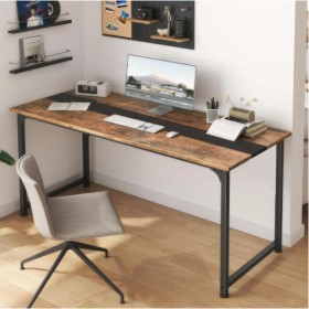 Computer Desk Large Office Desk, 79.5 Inch Gaming Desk Writing Desk Work Desk For Home Office, Study, Modern Simple Wooden Desk, Large Legroom, M (Option: Black brown)